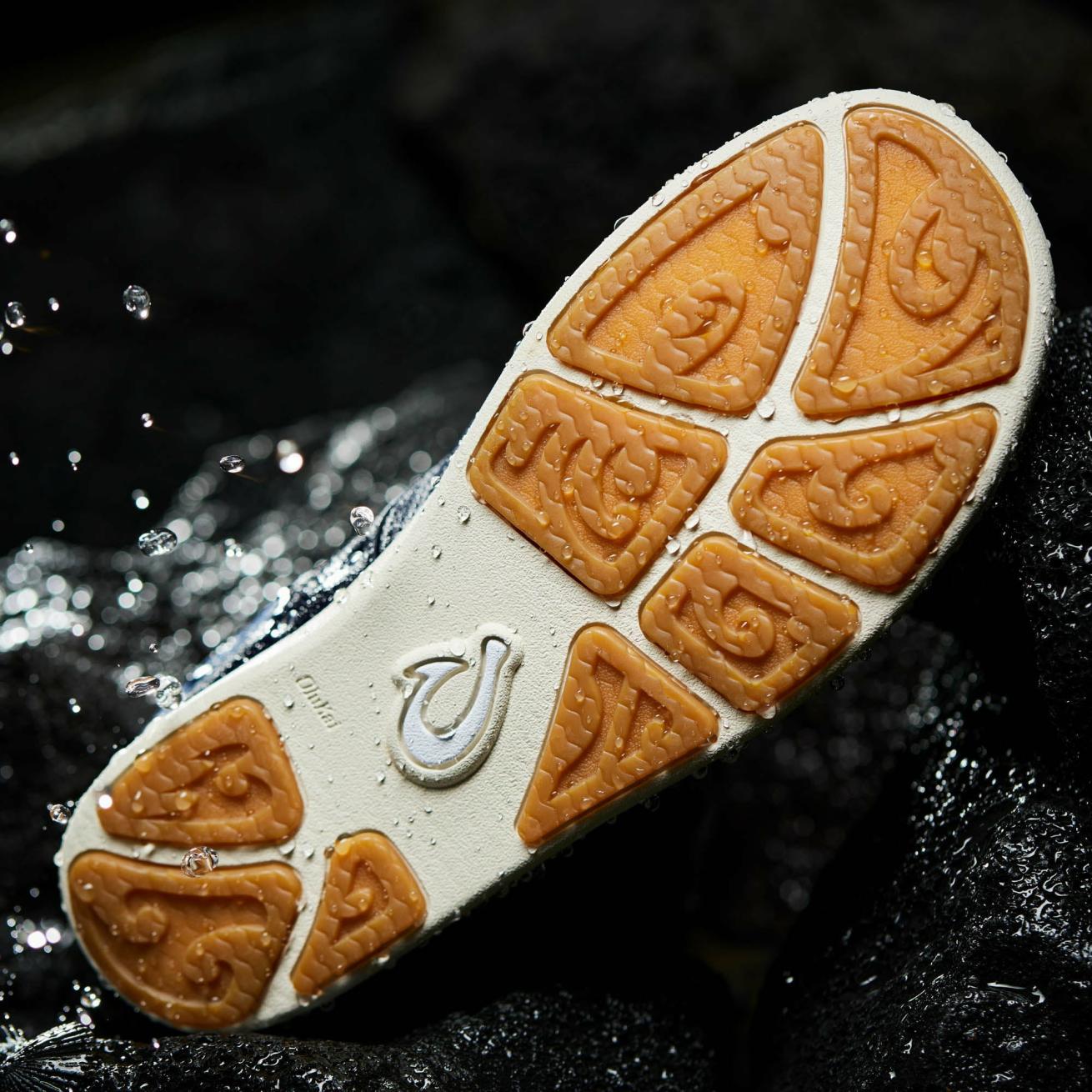 Olukai Nohea Moku Boat Shoes - Deepest Depths / White Sand | Men Boat Shoes