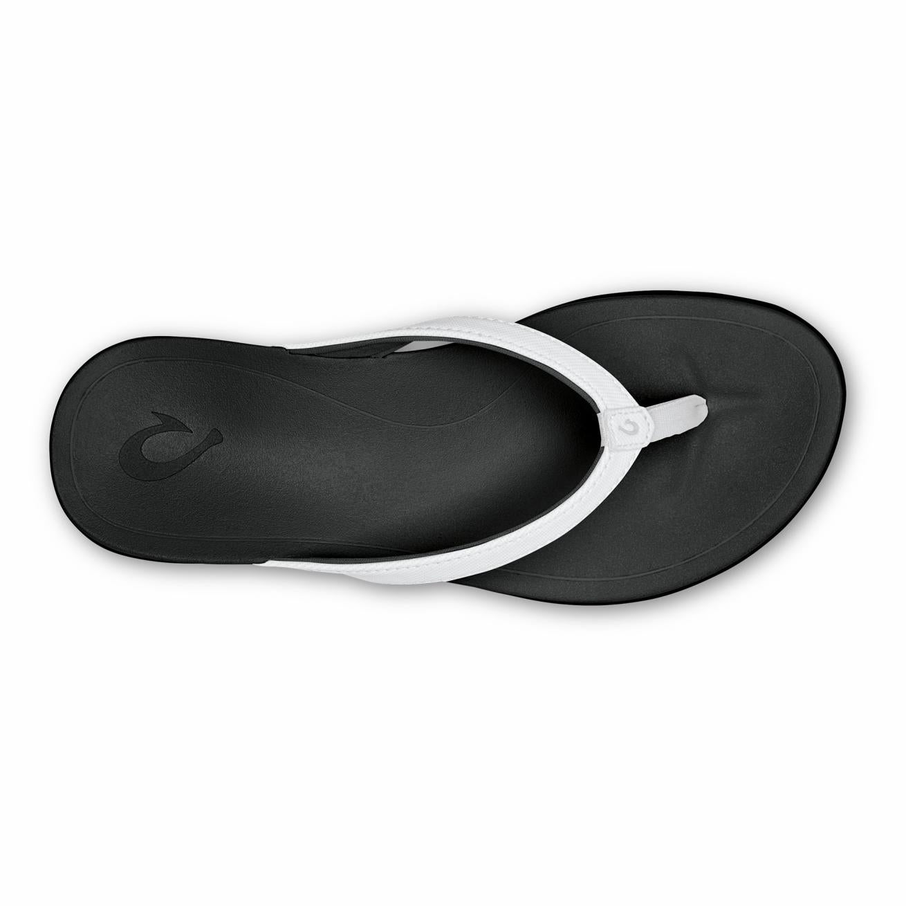 Olukai OluKai Ho‘ōpio - White / Onyx | Beach Sandals | Women Water-Friendly