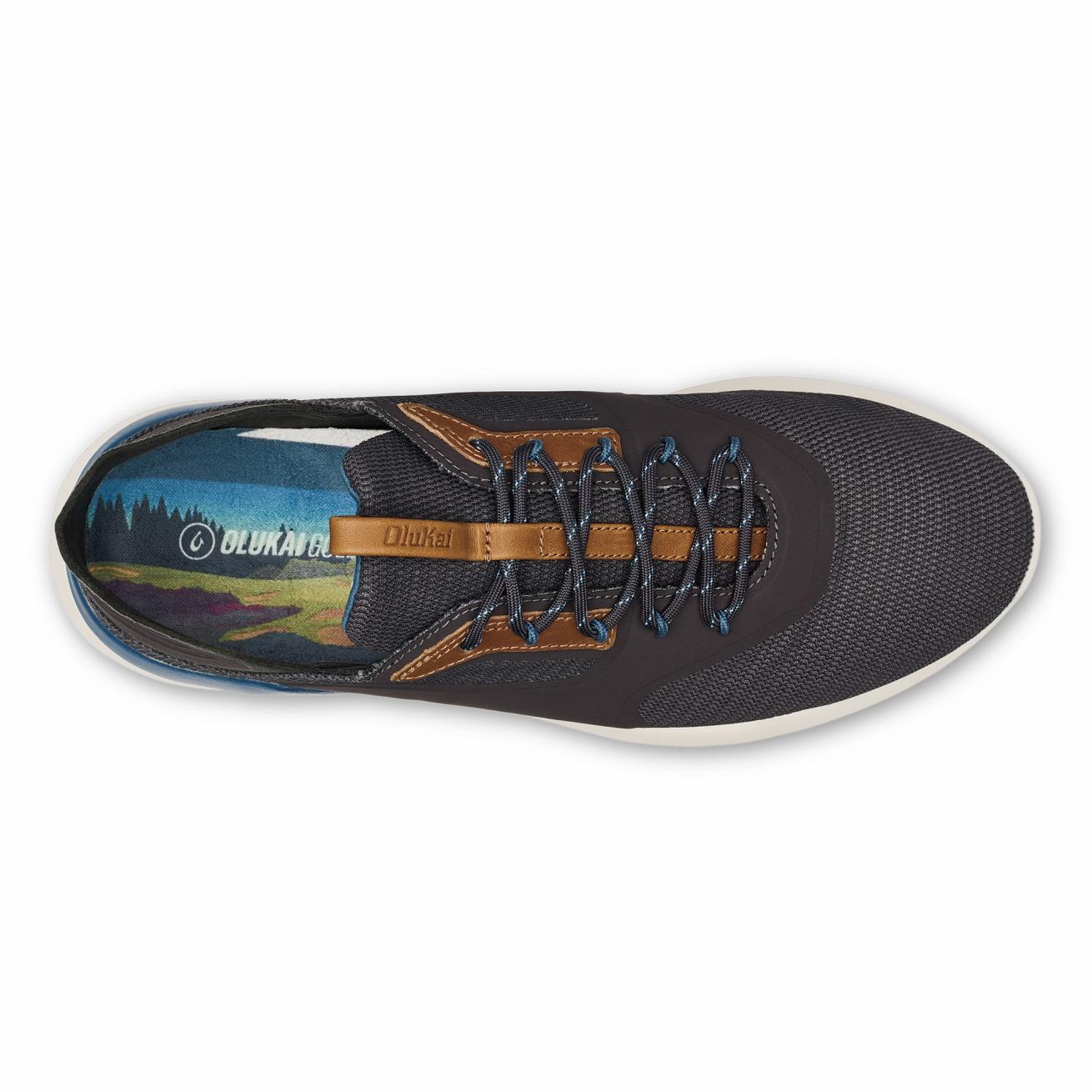 Olukai OluKai Kā‘anapali Golf Shoe - Pavement / Vintage Blue | Men Golf