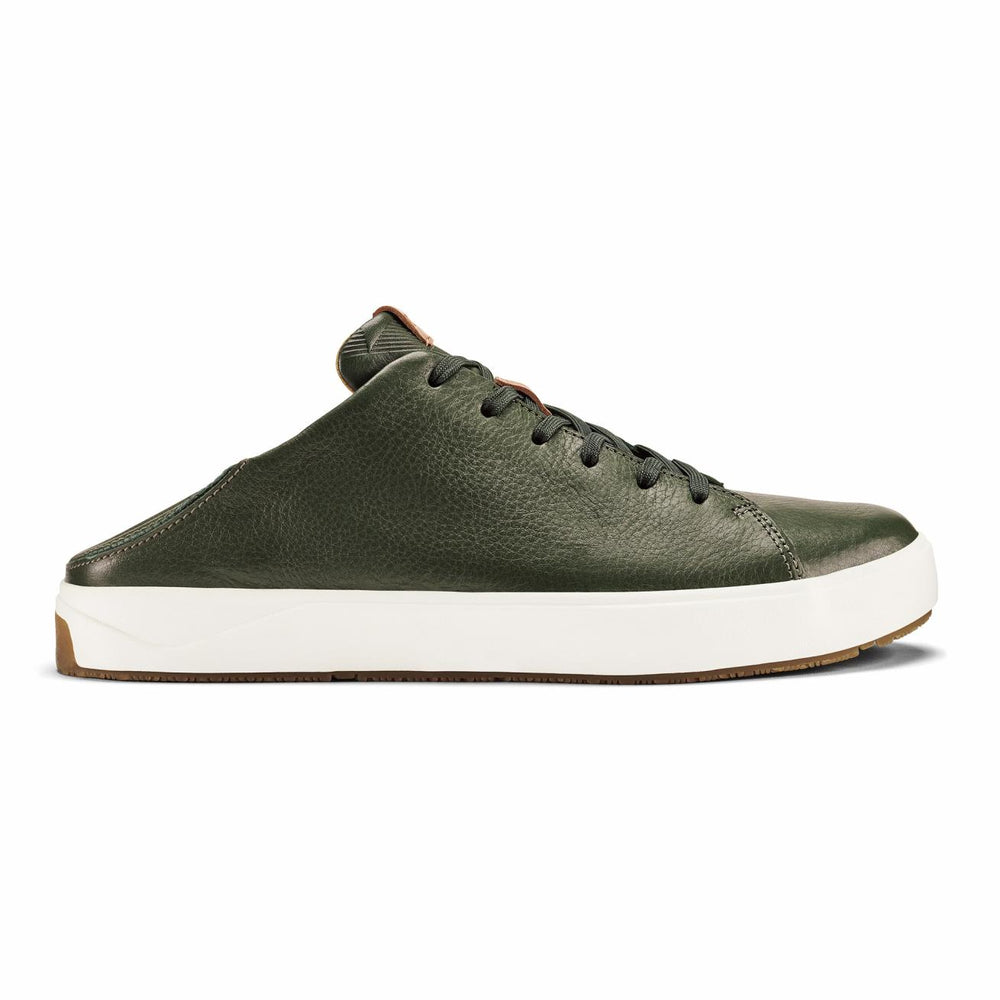 Olukai Panepo‘o Italian Leather Sneaker - Nori | Men Leather