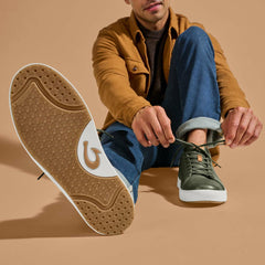Olukai Panepo‘o Italian Leather Sneaker - Nori | Men Leather
