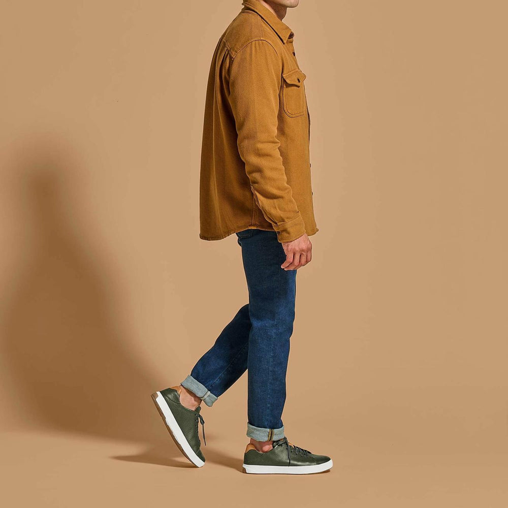 Olukai Panepo‘o Italian Leather Sneaker - Nori | Men Leather