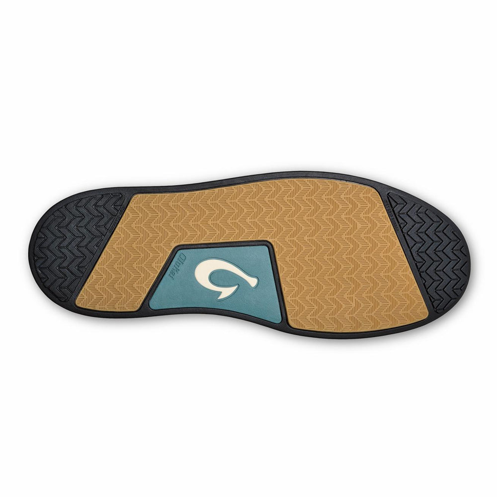 Olukai Papakū 'Ili Waterproof Leather Boots- Black | Men Waterproof