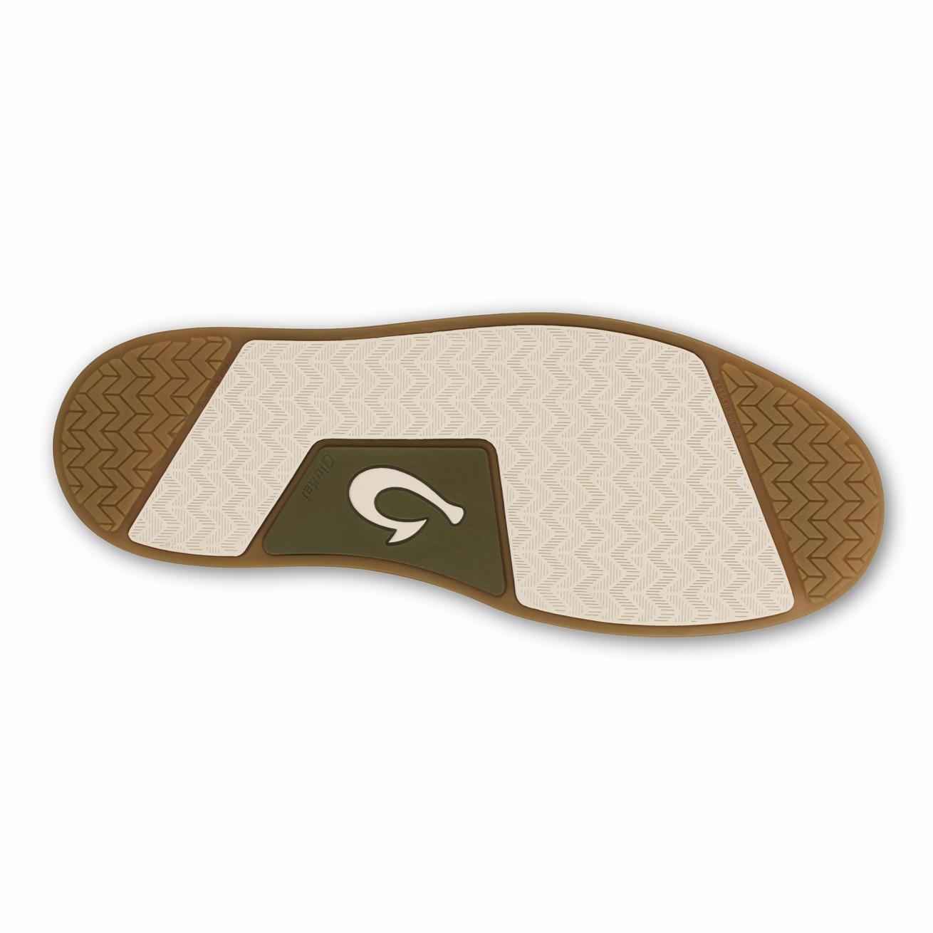 Olukai Papakū Waxed Canvas Boots - Olive | Men Waterproof