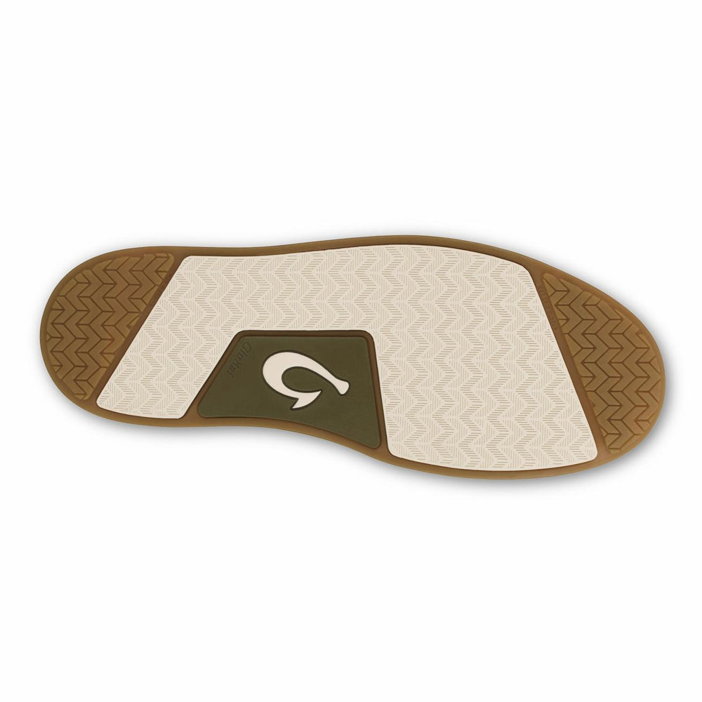 Olukai Papakū Waxed Canvas Boots - Olive | Men Waterproof