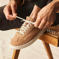 Olukai Pūnini Suede Leather Sneakers - Tan / Toffee | Men Sneakers