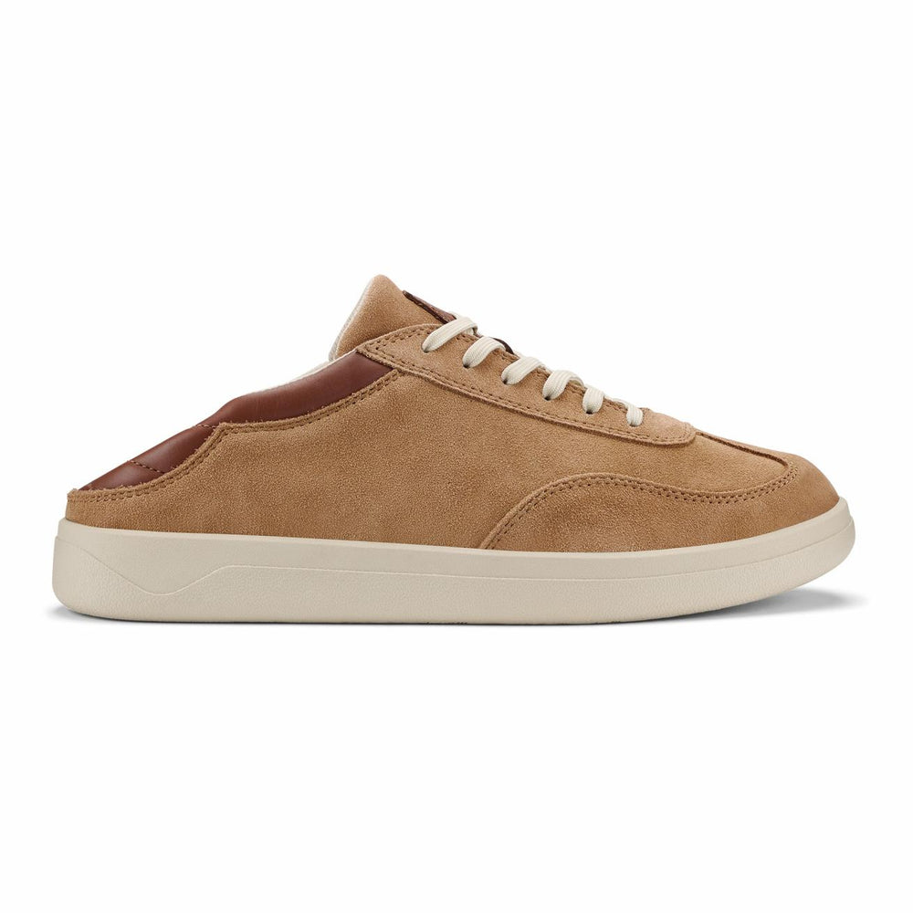 Olukai Pūnini Suede Leather Sneakers - Tan / Toffee | Men Sneakers