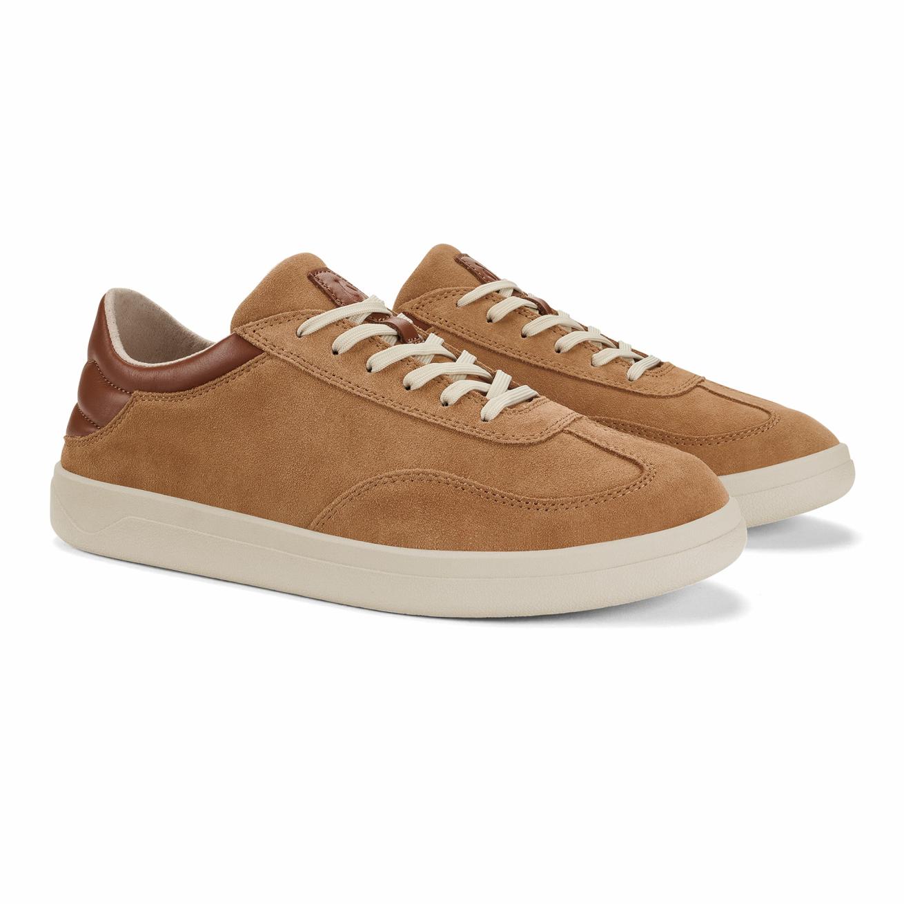Olukai Pūnini Suede Leather Sneakers - Tan / Toffee | Men Sneakers