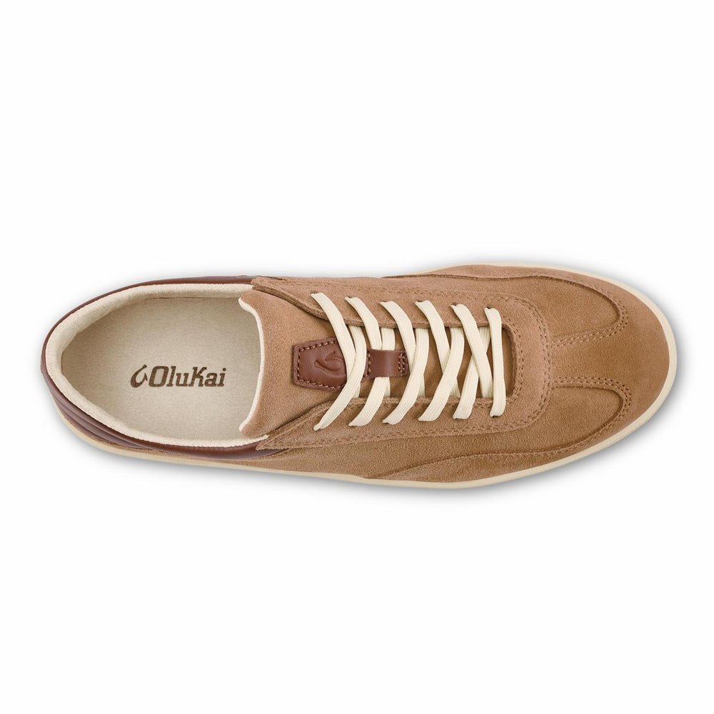 Olukai Pūnini Suede Leather Sneakers - Tan / Toffee | Men Sneakers