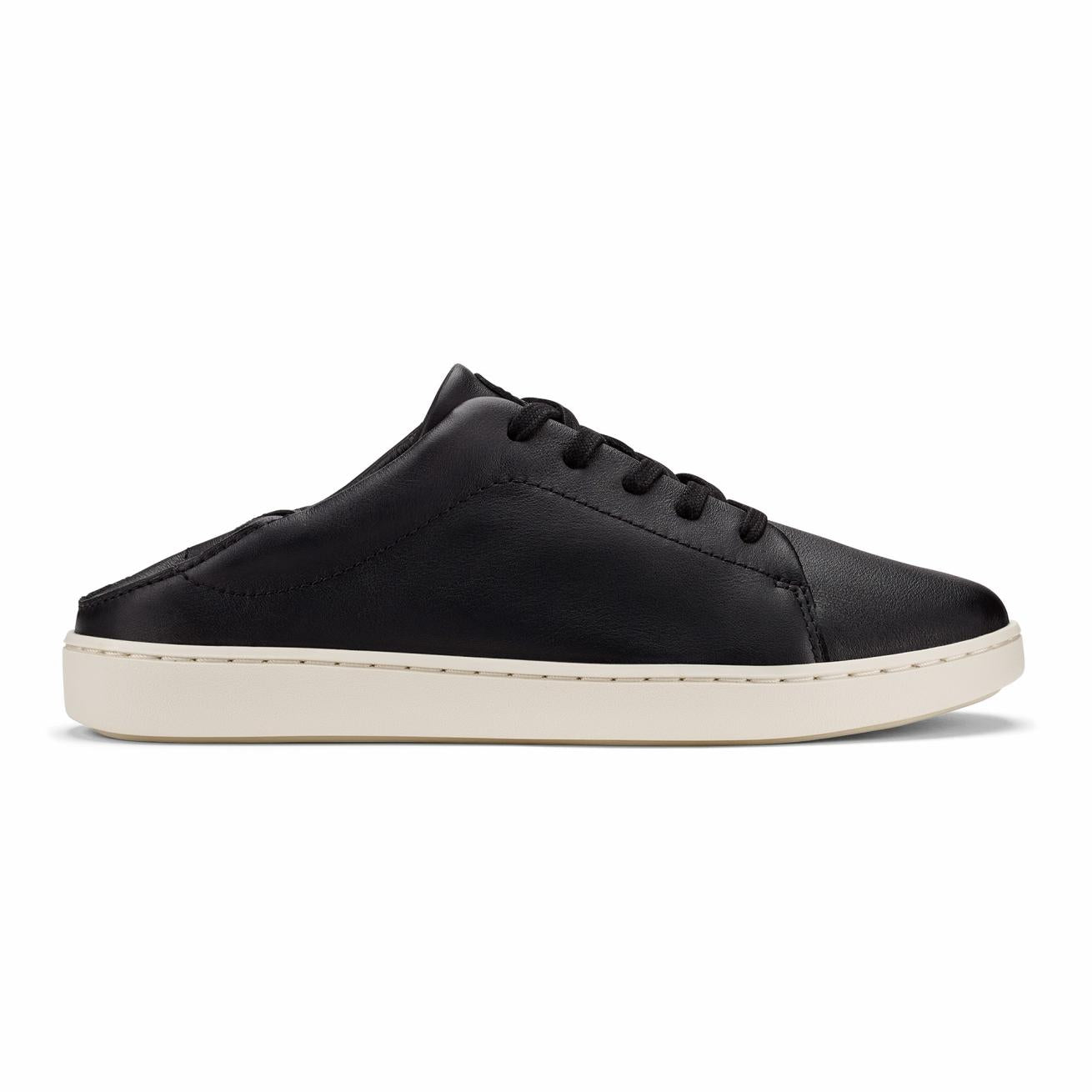 Olukai Pehuea Lī ‘Ili Leather Sneakers - Black | Women Leather
