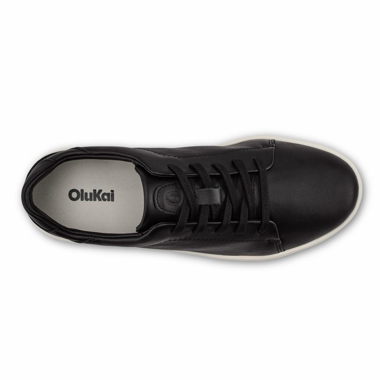 Olukai Pehuea Lī ‘Ili Leather Sneakers - Black | Women Leather