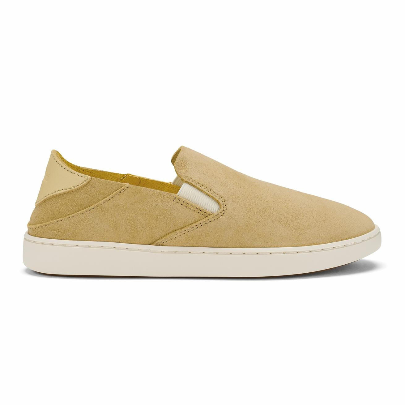 Olukai Pehuea Luxe Suede Shoes - Toasted Coconut | Women Slip-On