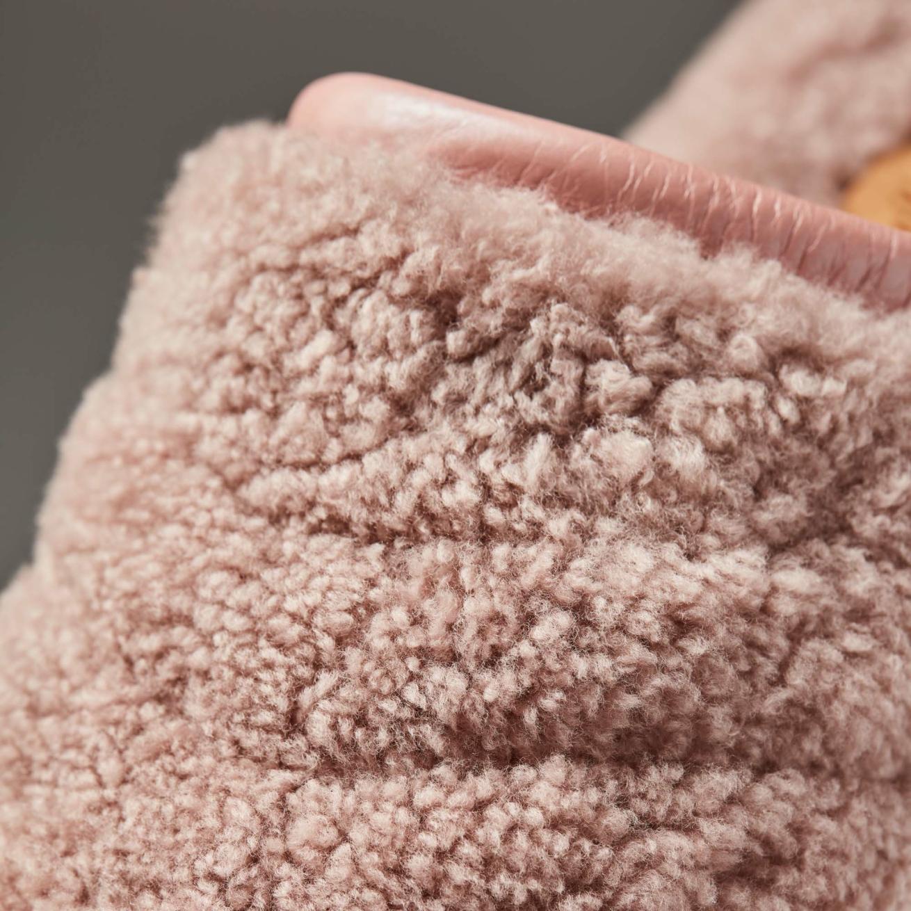 Olukai Pūpū Mua Shearling Mule Slipper - Pink Sea Salt | Women Indoor/Outdoor