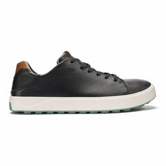 Olukai Wai‘alae Waterproof Leather Golf Shoes - Black | Men Golf