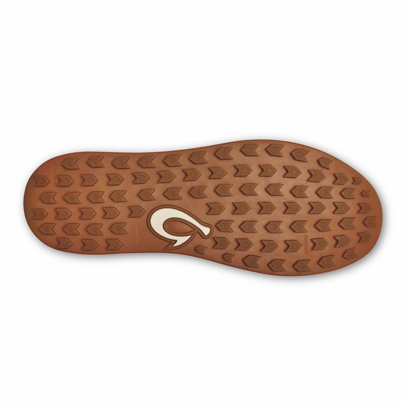 Olukai Wai‘alae Waterproof Leather Golf Shoes - Dark Wood | Men Golf