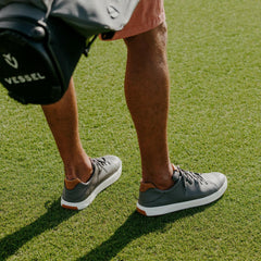 Olukai Wai‘alae Waterproof Leather Golf Shoes - Stone | Men Golf