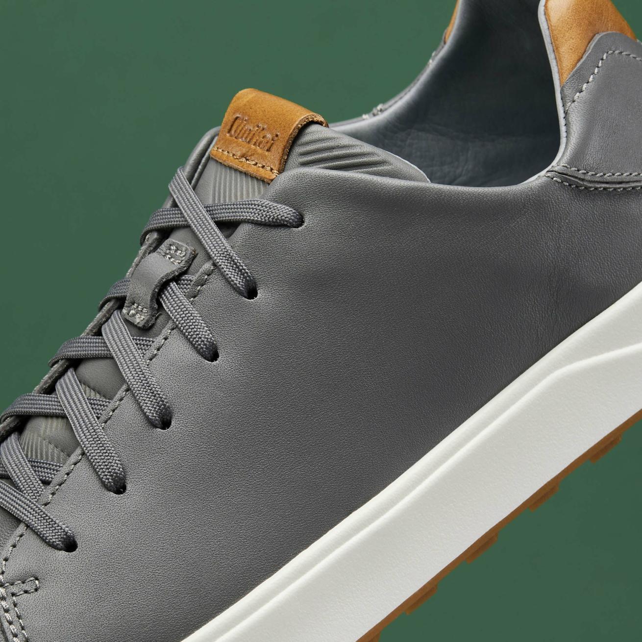 Olukai Wai‘alae Waterproof Leather Golf Shoes - Stone | Men Golf