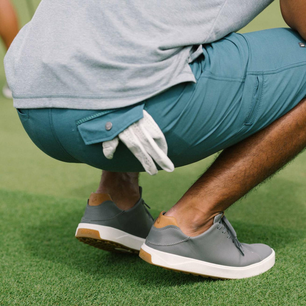 Olukai Wai‘alae Waterproof Leather Golf Shoes - Stone | Men Golf