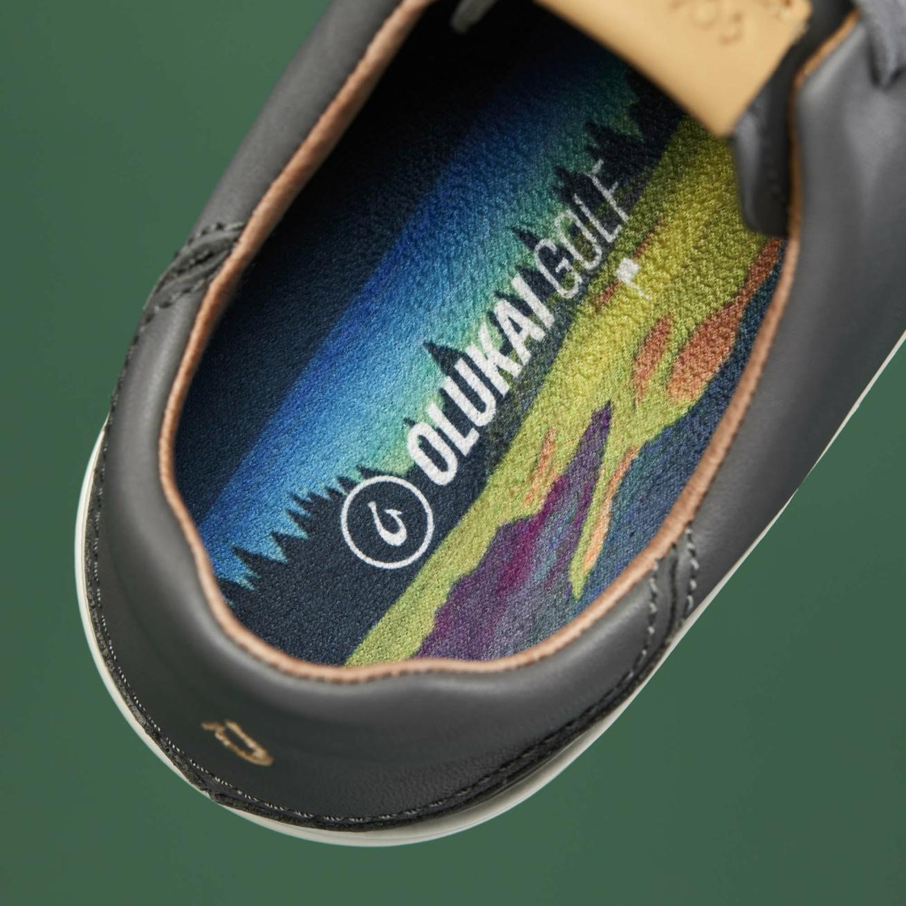 Olukai Wailea Waterproof Leather Golf Shoes - Stone | Women Golf