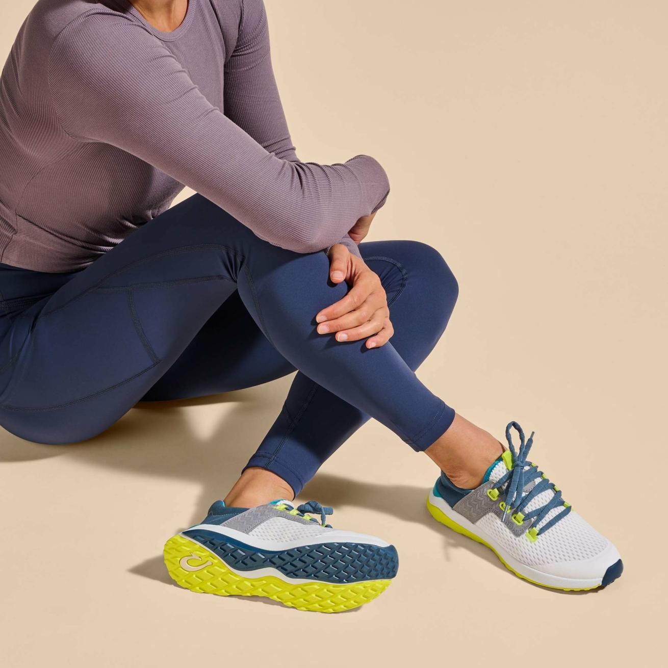 Olukai Wailuku Athletic Shoes - Bright White / Lagoon | Women Trainers